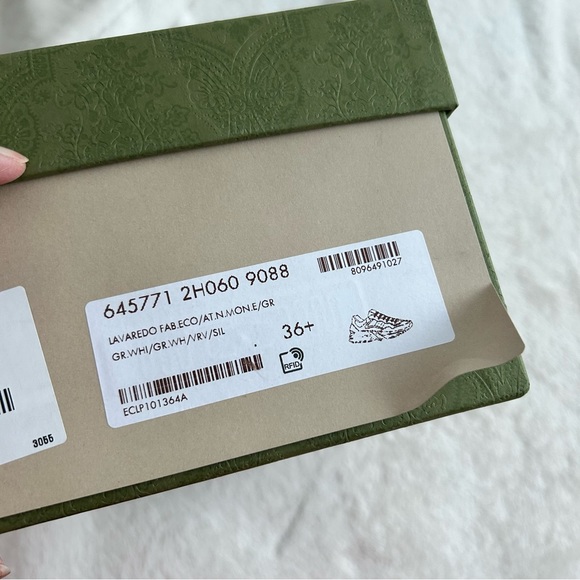 NIB Authentic Gucci Levoredo Fabric Mesh Lace-up Sneakers 36.5 - Picture 6 of 7